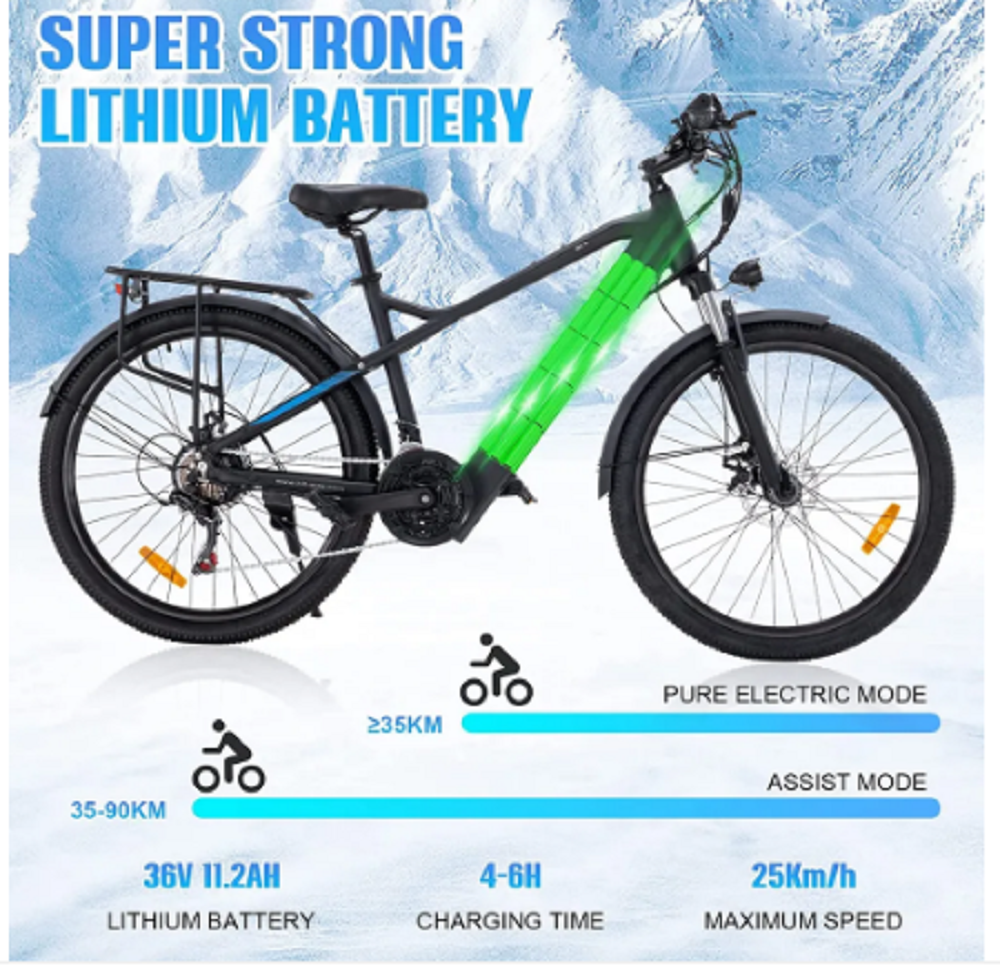 E-Bike Elektrofahrrad 26 Zoll Luftreifen Pedelec E-Citybike – Bild 6